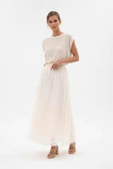 Choklate Paris Amber Tüllrock Ecru mit Alizée Strick-T-Shirt