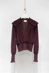 Choklate Paris Bluse September mit Punkten Bordeaux