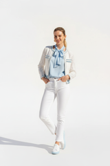 Choklate Paris Elisabeth-Bluse mit Tweedjacke