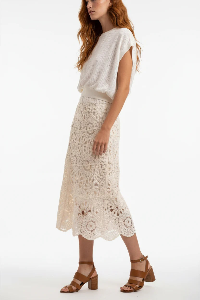 Choklate Paris Häkelrock Mathilda Bohostyle Ecru