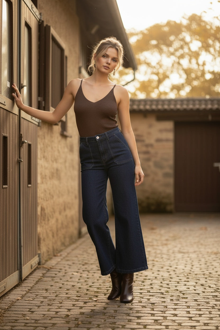 Choklate Paris Lurex-Top Choco – Feinstrick mit feinem Glanz