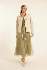 Ana & Lucy Jeans Jacke Romane Ecru Stretch-Denim