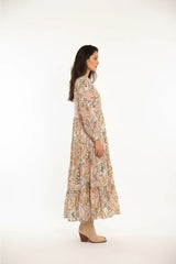 Choklate Paris Maxikleid Paisleymuster Marbella - Viskose & Seide - Rose