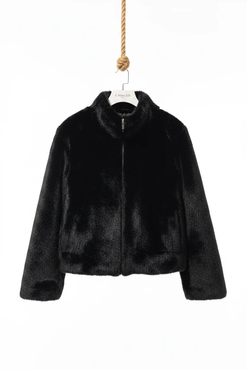 Choklate Paris Wendejacke Melbourne Kunstpelz Schwarz