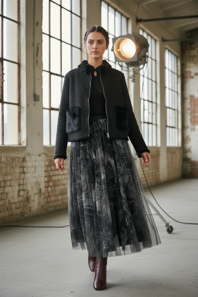 Choklate Paris Wendejacke Melbourne Kunstpelz Schwarz