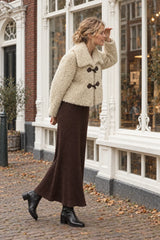 Choklate Paris langer Strickrock Choco aus geripptem Strick