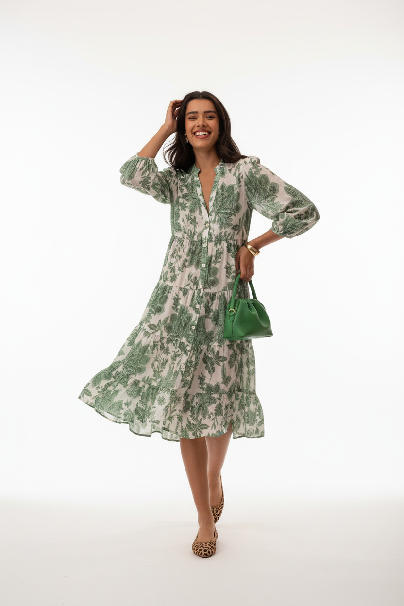 Choklate Paris Sienna Hemdblusenkleid Frontalansicht