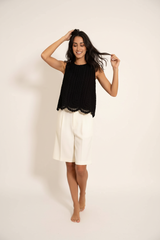 Choklate Paris Tüll-Top Schwarz Ganzkörper