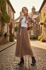 Choklate Paris Paillettenjacke Choco mit Blumenmuster