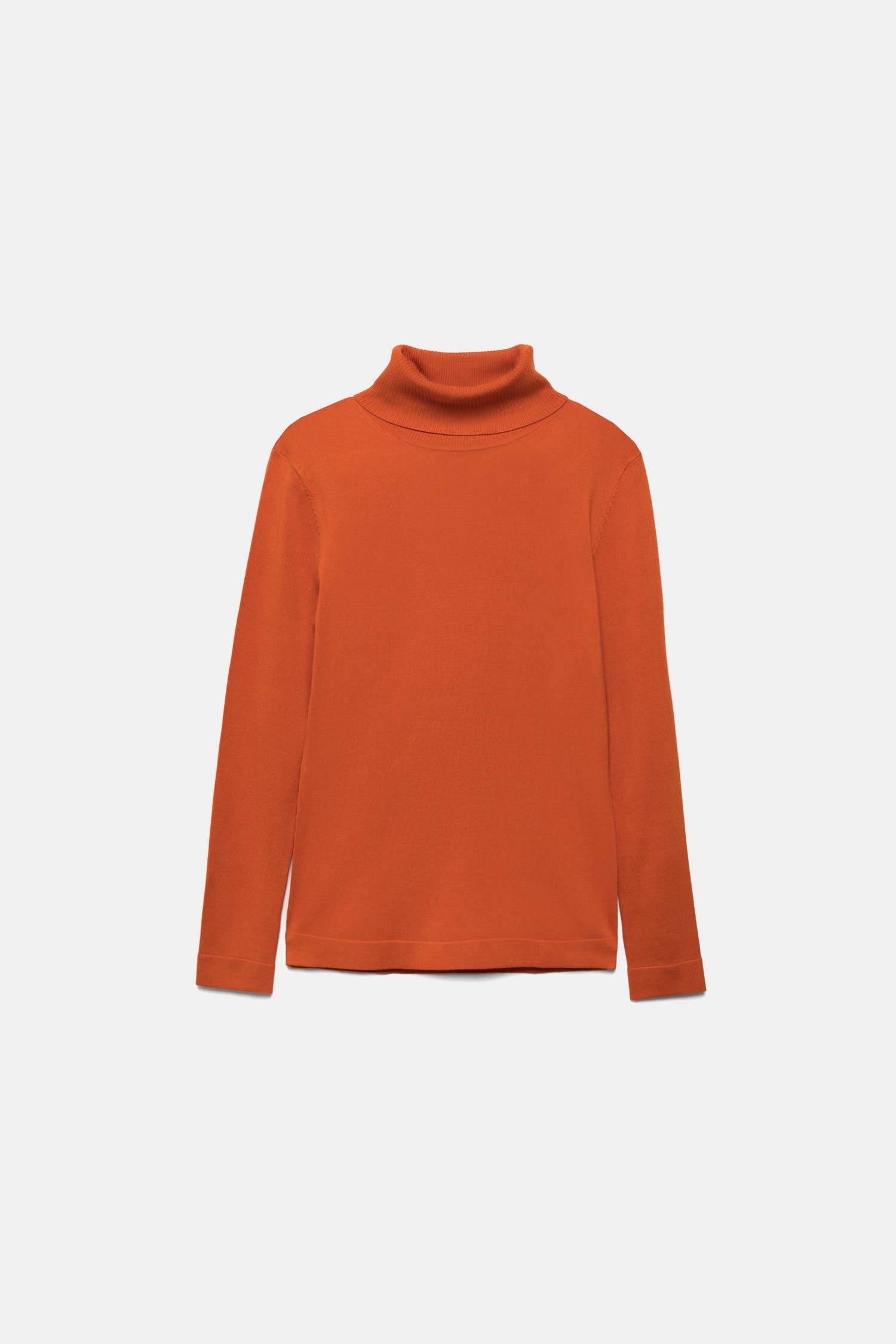 Lanidor Rollkragenpullover Orange - Glattstrick mit langen Ärmeln