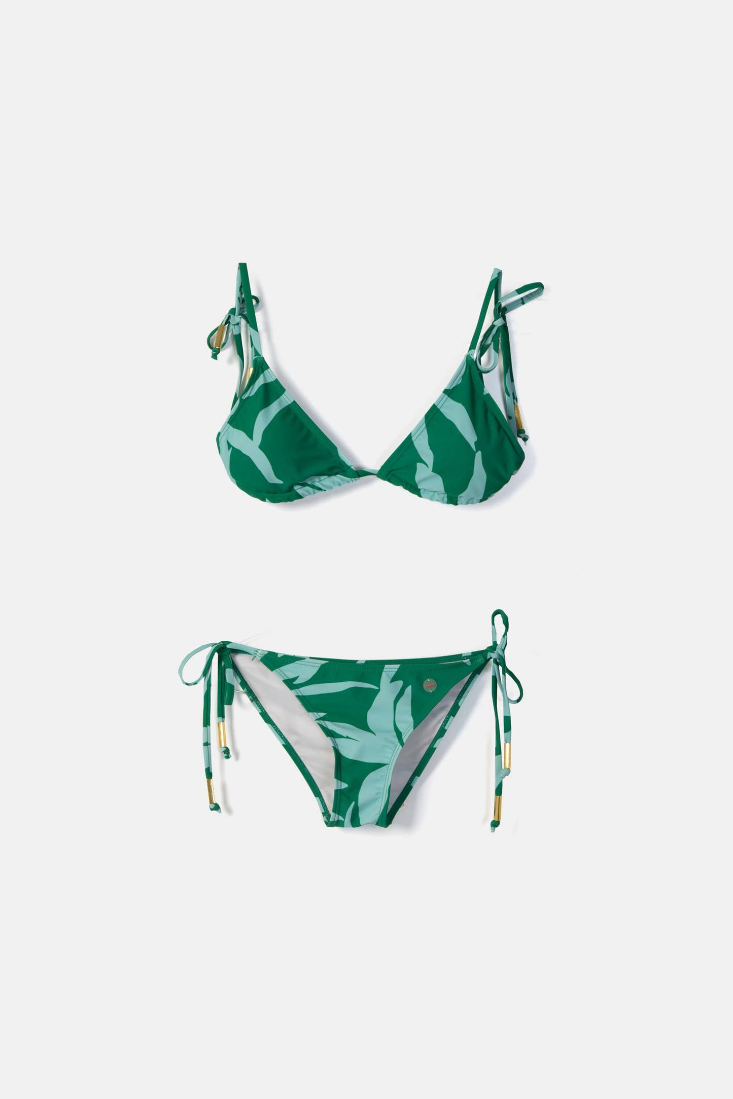 Lanidor Bikini Set - Tropisches Muster in Grün & Türkis