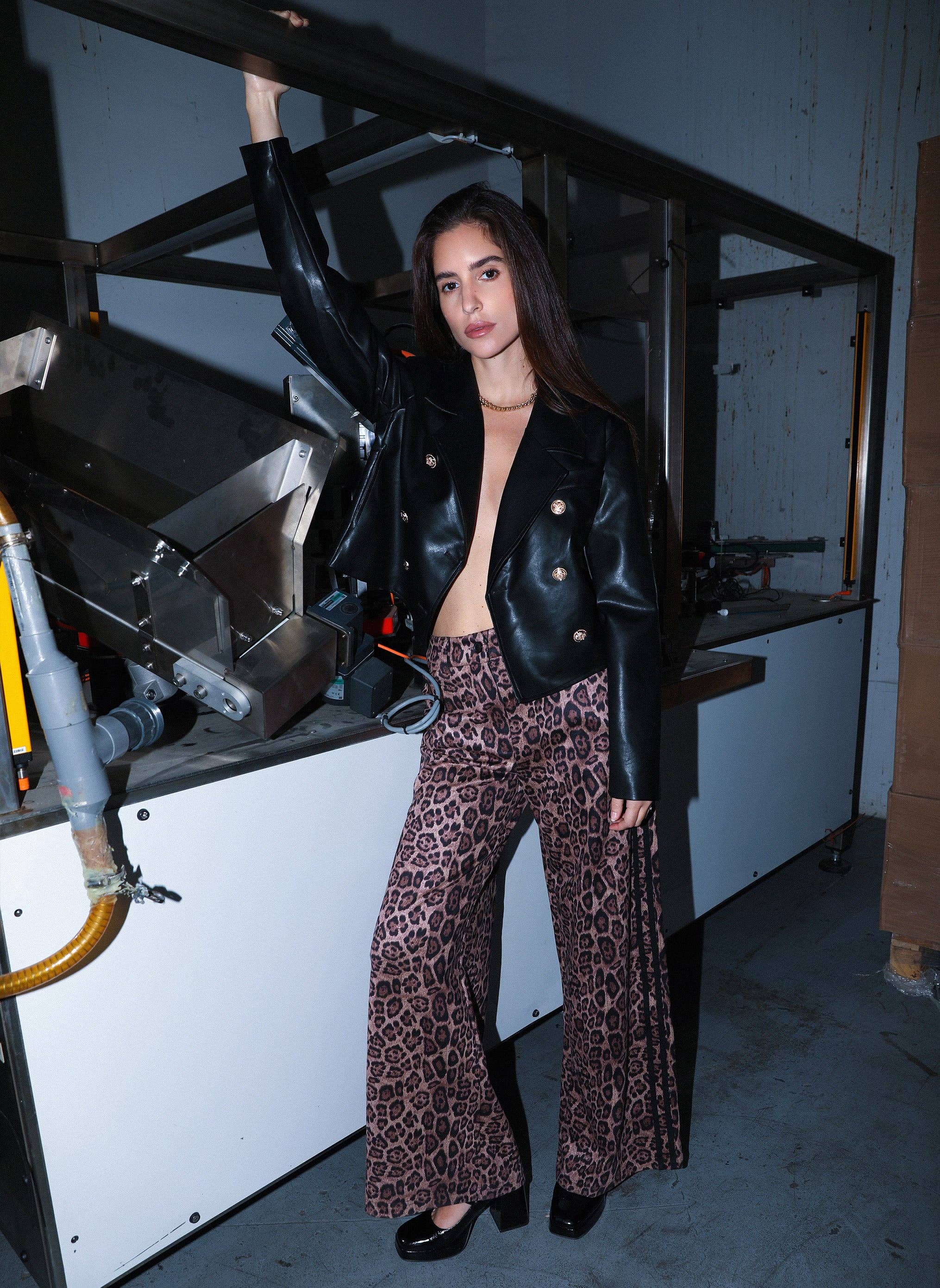 AN´GE Paris - Hose "Perleo" - Leoardenprint