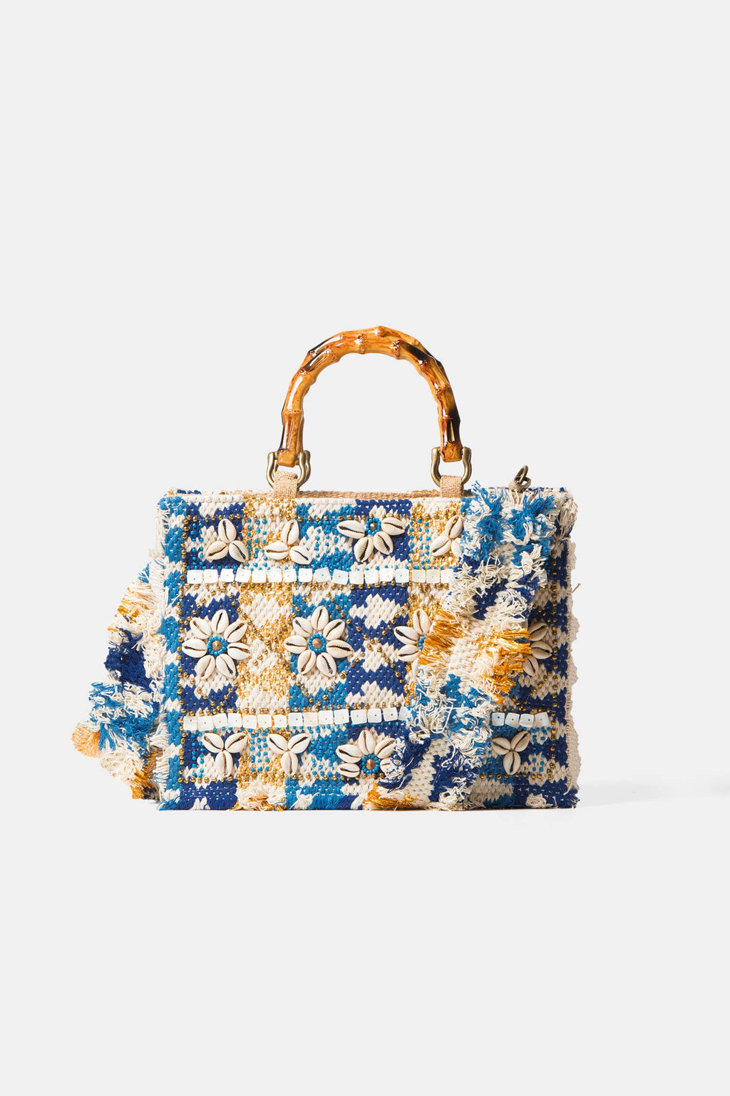Lanidor Tasche mit Kaurimuscheln - Ethno-Chic
