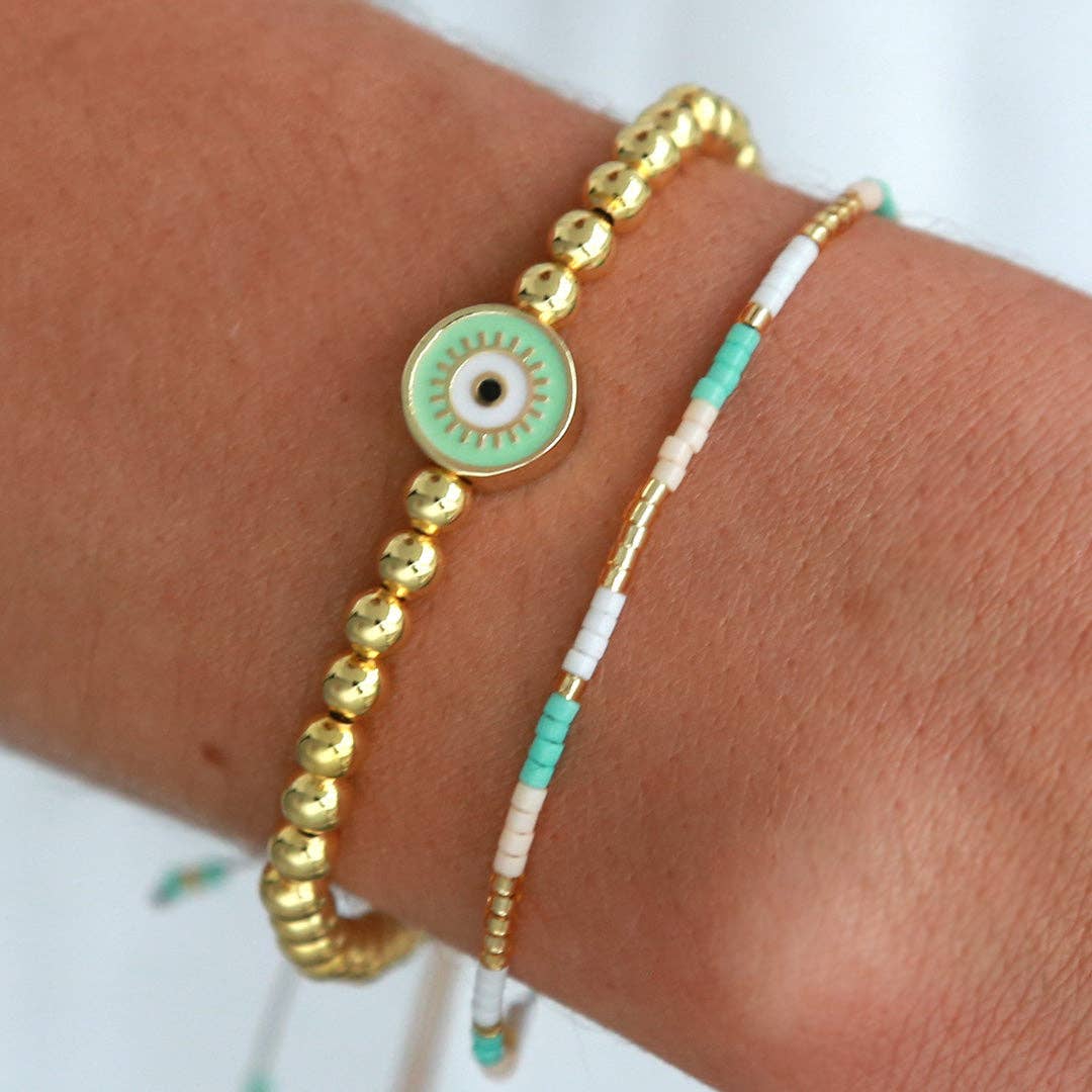 Armreif Evil Eye Gold Mint