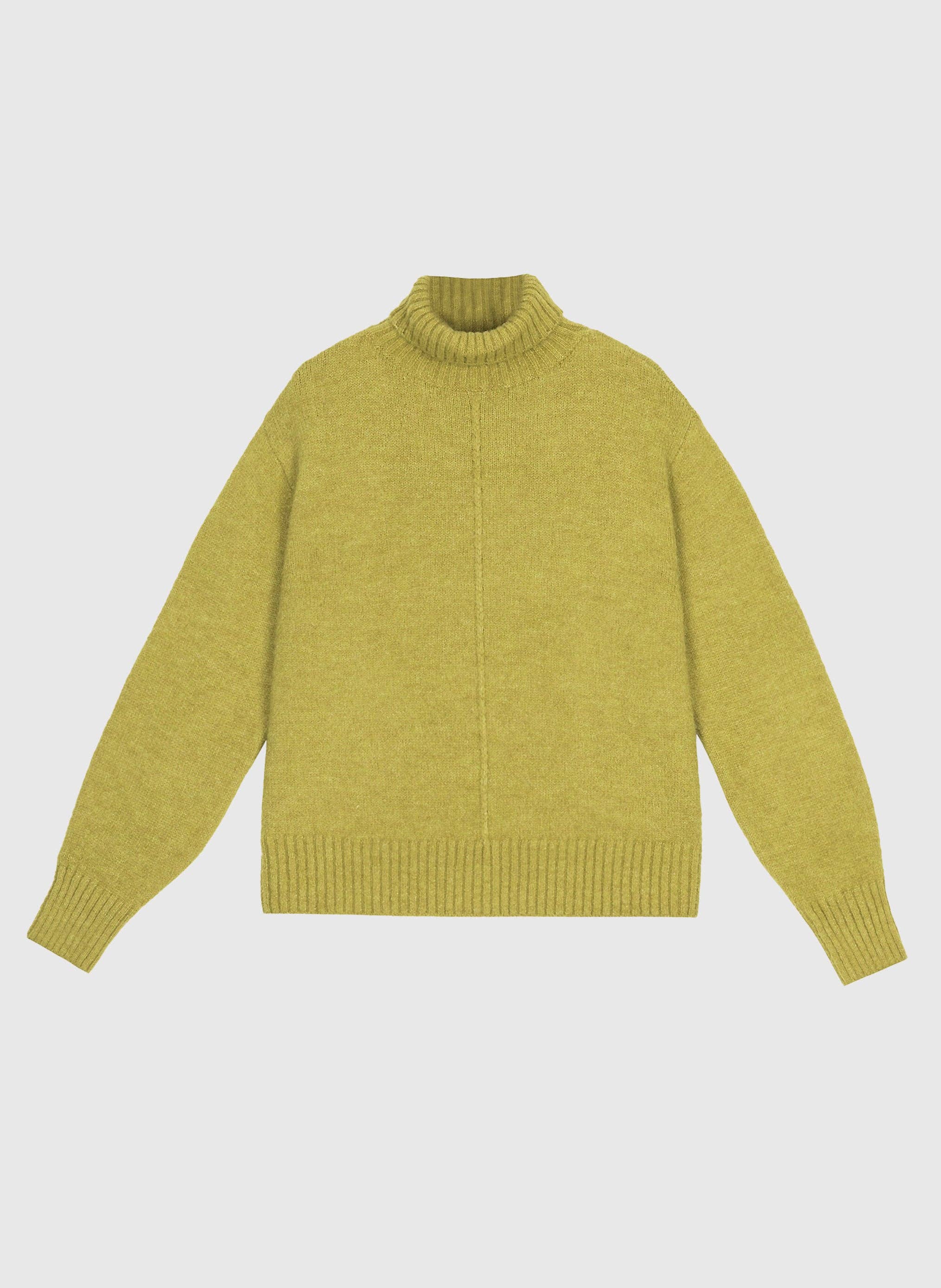 AN´GE Paris - Rollkragenpullover in Absinth-Gelb