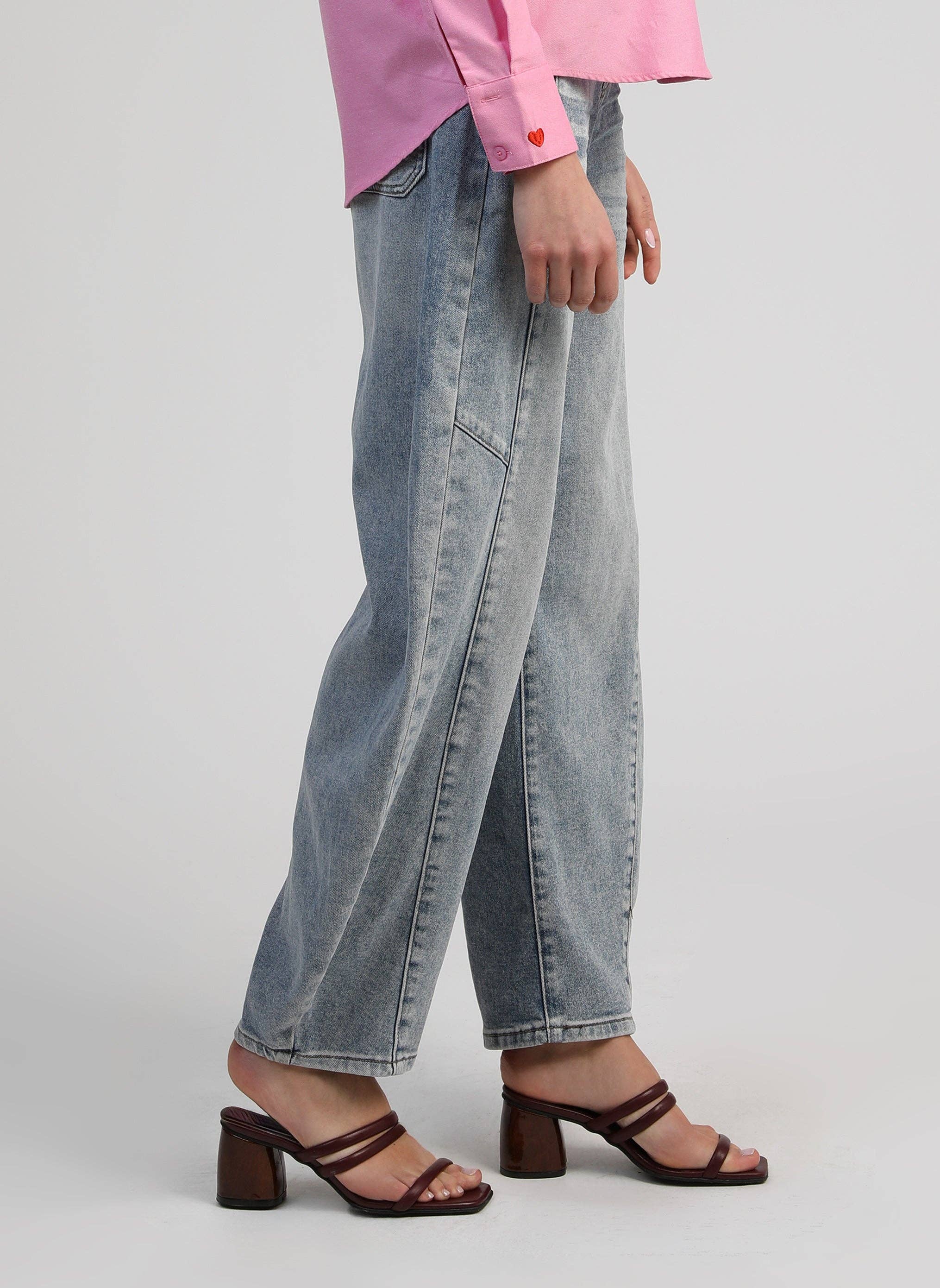 Ange Paris Jeans Prime Ballonschnitt High Waist Hellblau