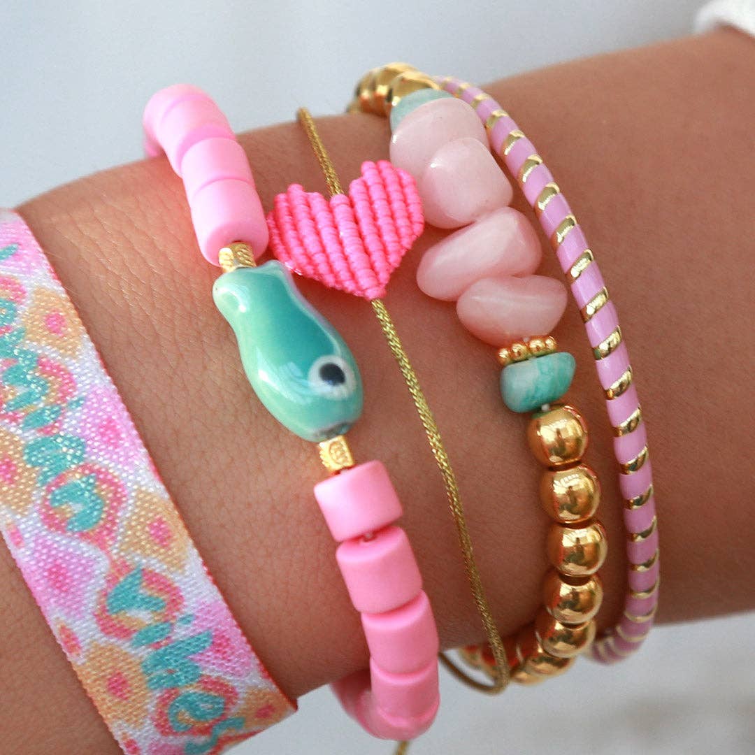 Armreif rosa und türkis Amazonit