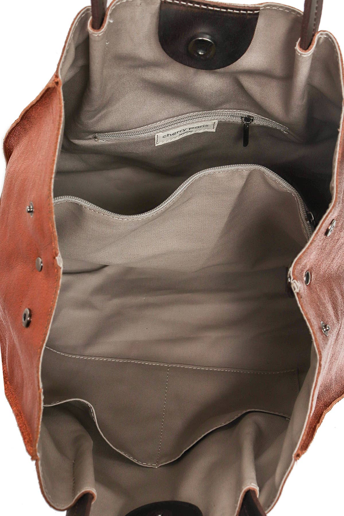 Lederhandtasche in Bronze