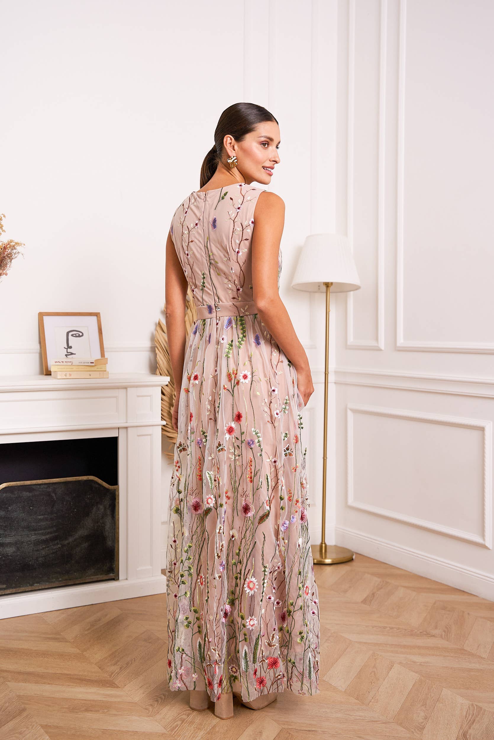 Choklate Paris Kleid Josephine Rosa aus besticktem Tüll