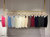 Glänzendes Lurex-Trägershirt - 8752: Beige / Eine Größe