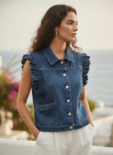 Ciminy Jeansweste Mira Jeans-Blau Baumwolle