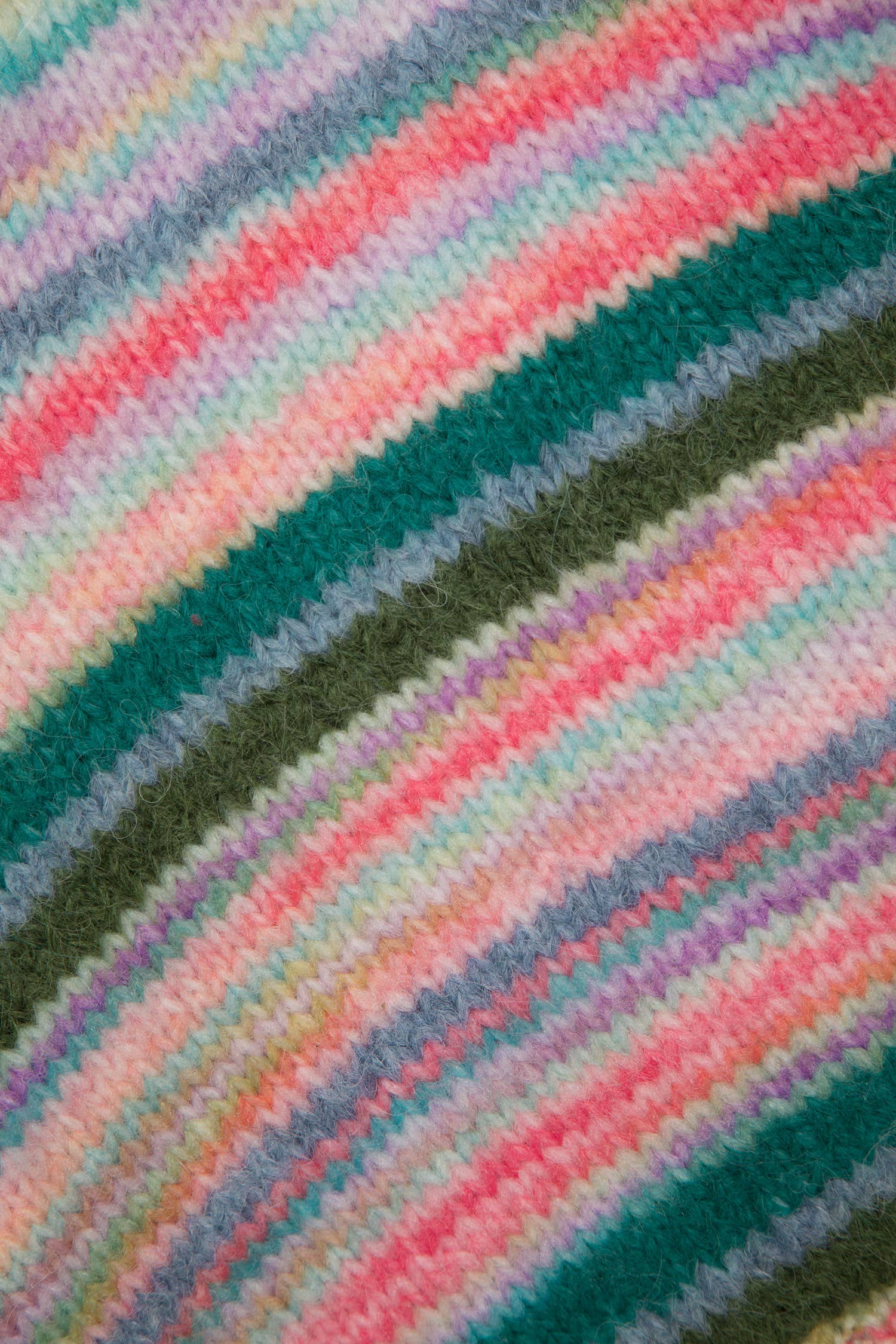 Lanidor Strickpullover Gestreift Multicolor V-Ausschnitt - Oversized Fit