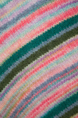 Lanidor Strickpullover Gestreift Multicolor V-Ausschnitt - Oversized Fit