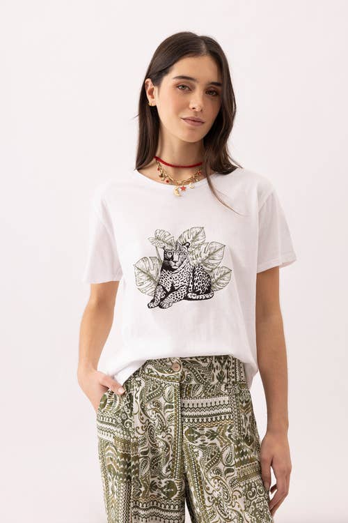 T-Shirt mit Tiermuster        (454197-8): M