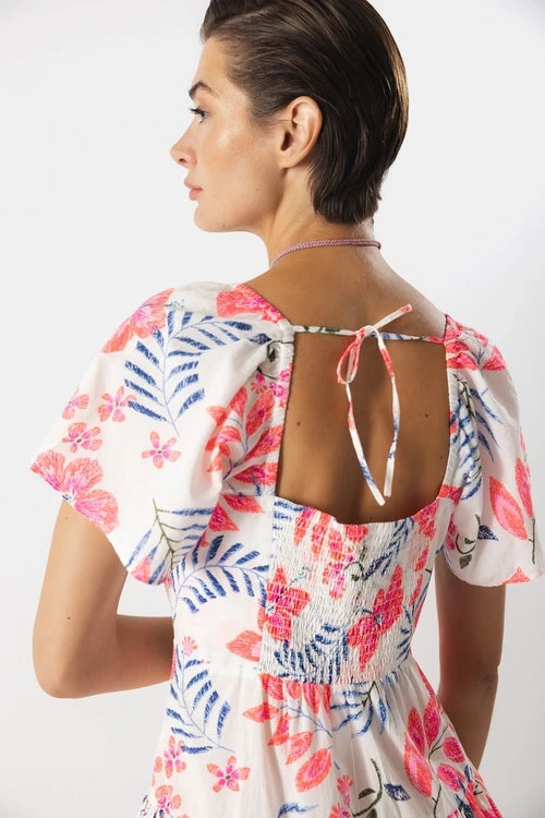 Lanidor Sommerkleid "Tropical Vibes" - Floraler Print aus 100% Baumwolleu