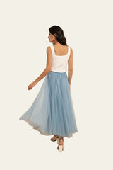 Choklate Paris Aria langer Tüllrock mit elastischem Bund - Hellblau