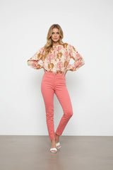 Ana & Lucy - Slim-fit Jeans "Anna" Push-up Himbeere Color Denim