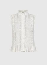 Ange Paris Bluse Sloane Weiß Baumwolle