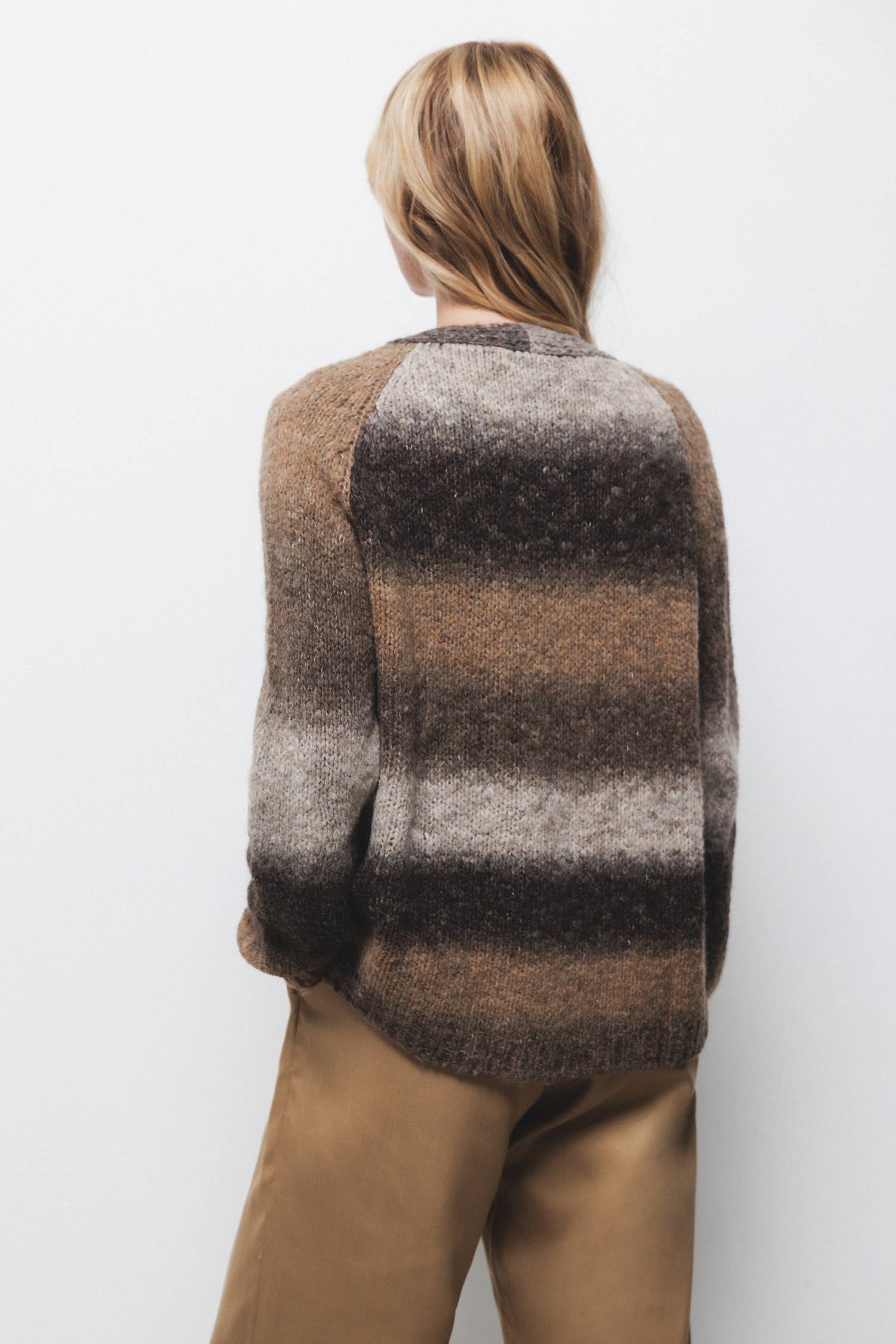 Lanidor - Strickjacke mit Ombre-Farbverlauf - Offener Schnitt - Mehrfarbig