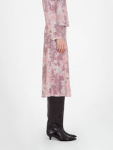 Carmen Says - Midirock aus Paillettenstoff - Glitzernder Midirock in Rosa-Beige