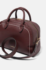 Lanidor - Handtasche in Braun mit Kontrastnähten