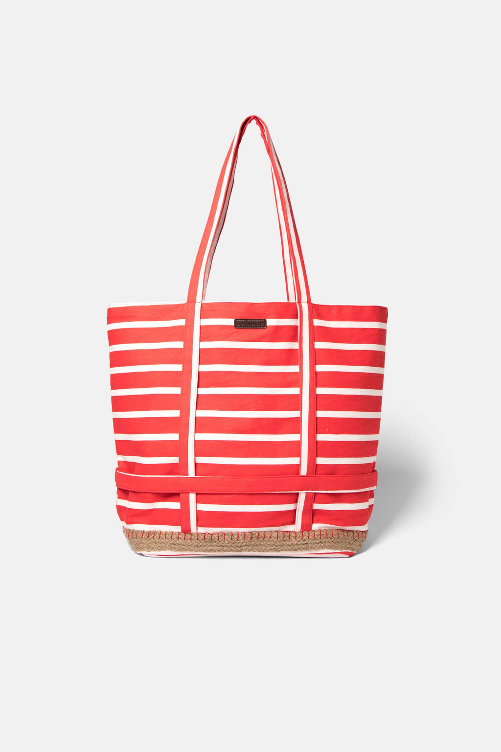 Lanidor Shopper/Strandtasche " Marina" - Rot-Weiß gestreift