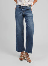 Ang'e Paris Jeans Pika Blau Straight-Flaire Denim