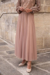 Choklate Paris - Tüllrock Ambre in Taupe – Slim-Fit Tüllrock