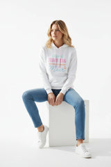 Zwillingsherz Hoodie - Beginne jeden Tag mit einem Gedanken ans Meer in Weiß