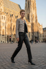 Lulumary Kunstlederhose Schwarz – Gerade geschnitten
