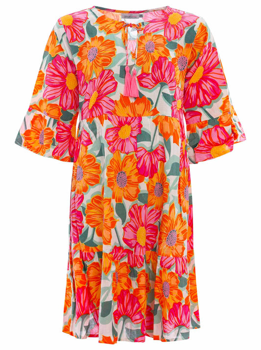Zwillingsherz Kleid "Blumenliebe" - Leichtes Sommerkleid mit Flower-Power