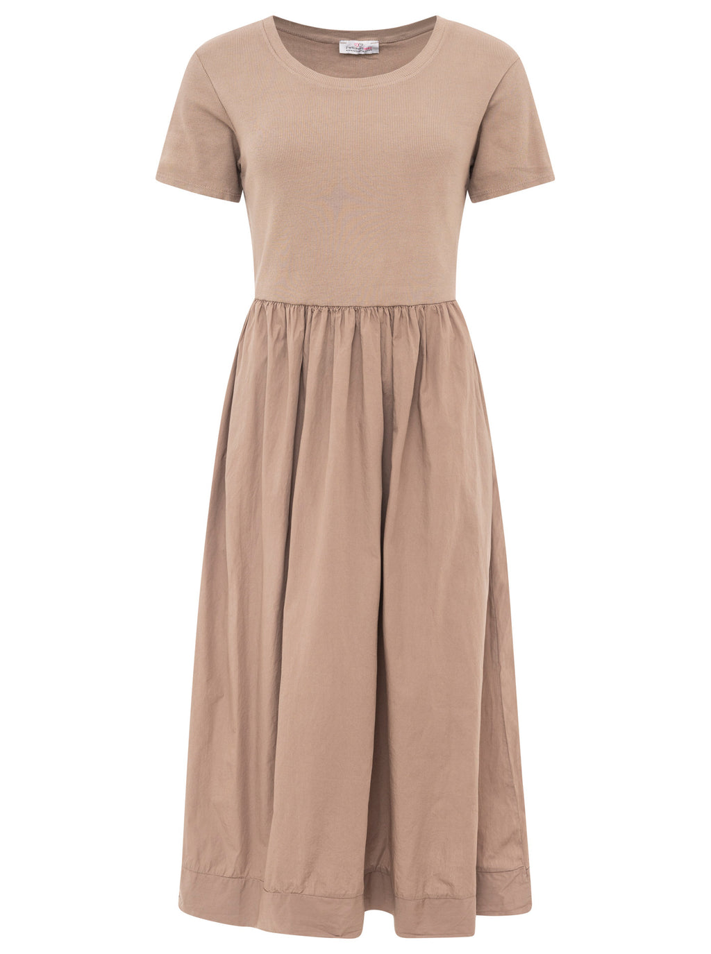 Zwillingsherz Kleid "Strandspaziergang" - 100% Baumwolle - Hellbraun