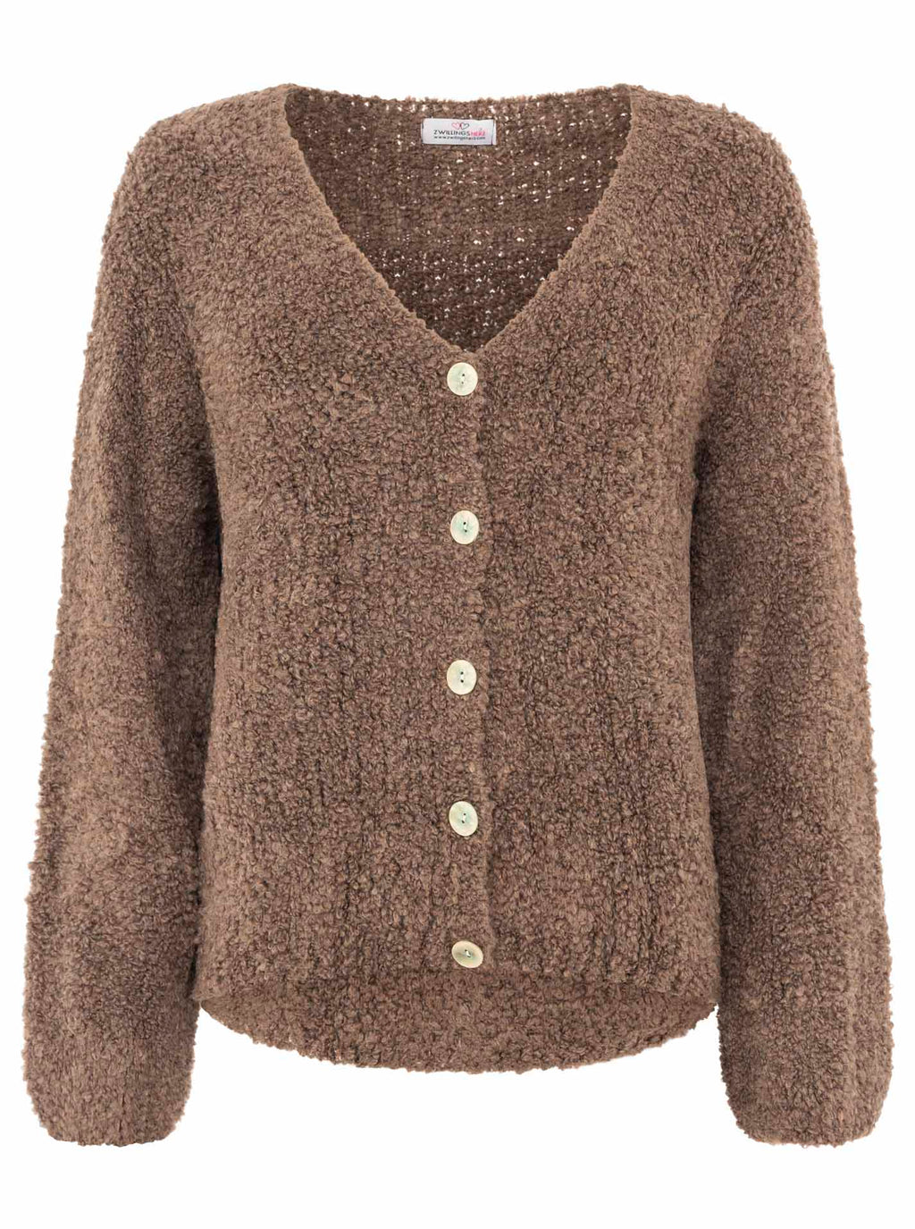 Zwillingsherz - Kuschel-Cardigan  - Braun