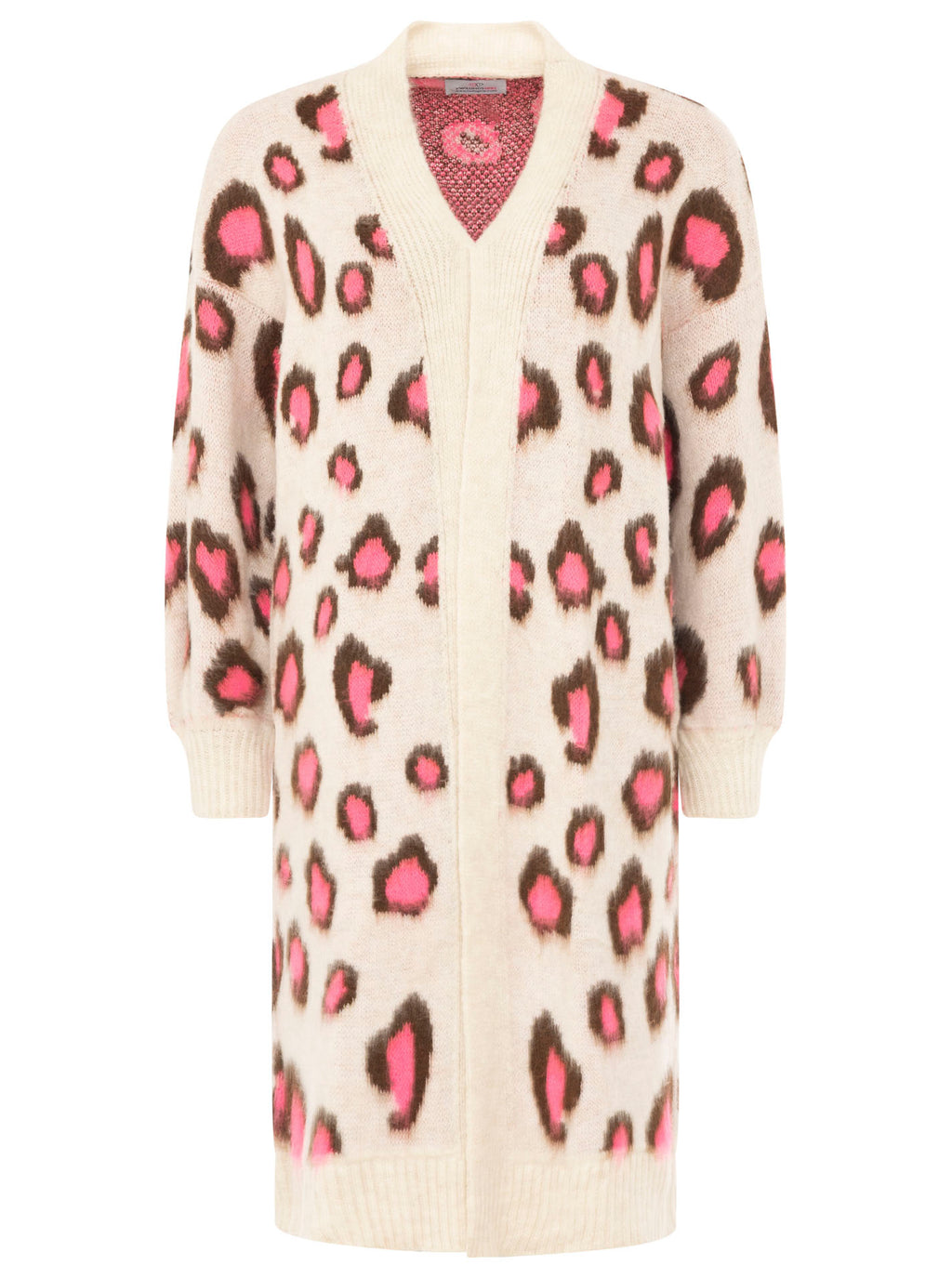 Zwillingsherz Kuschel-Cardigan "Soft Leo" mit pinkfarbenen Akzenten