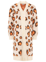 Zwillingsherz Kuschel-Cardigan "Soft Leo" mit orangefarbenen Akzenten