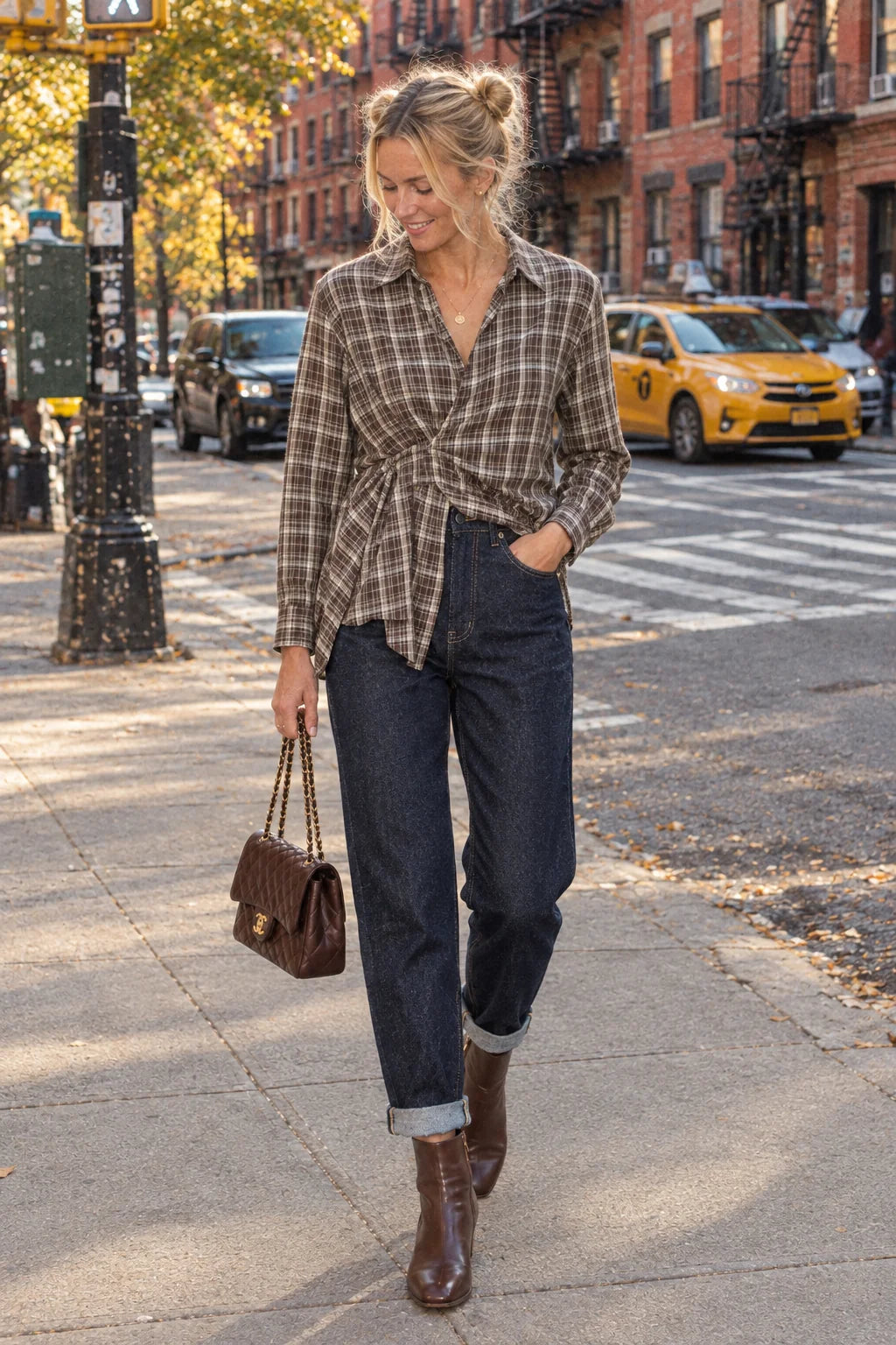 Ana & Lucy Mom-Fit Jeans „Jeanne“ in Marine Brut