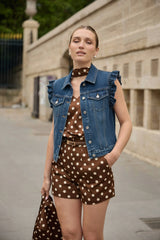 Ciminy Jeansweste Mira Jeans-Blau Baumwolle