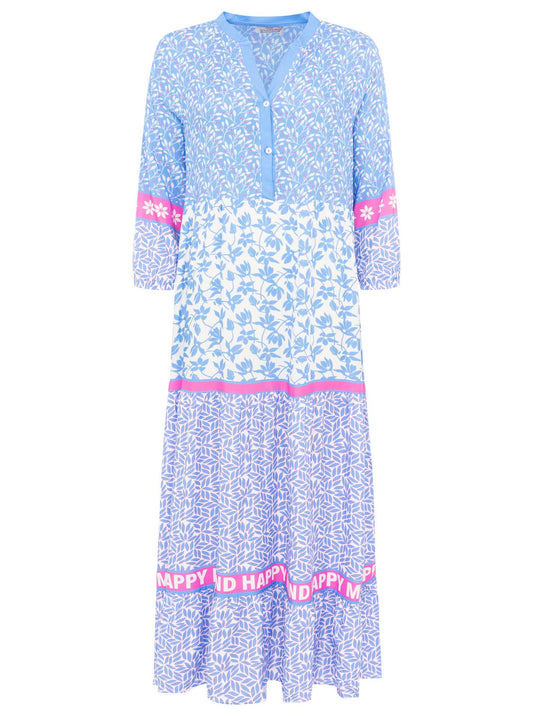 Langes Kleid "Blue Flower" - Zwillingsherz