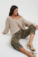 Susy Mix Cargo-Hose -Camouflage mit feinem Glitzer-Detail