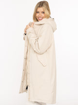 Zwillingsherz Parka "Keep Smiling" - Frühjahrs-Parka mit Kapuze in Beige